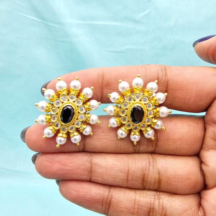 Silver Black Studs