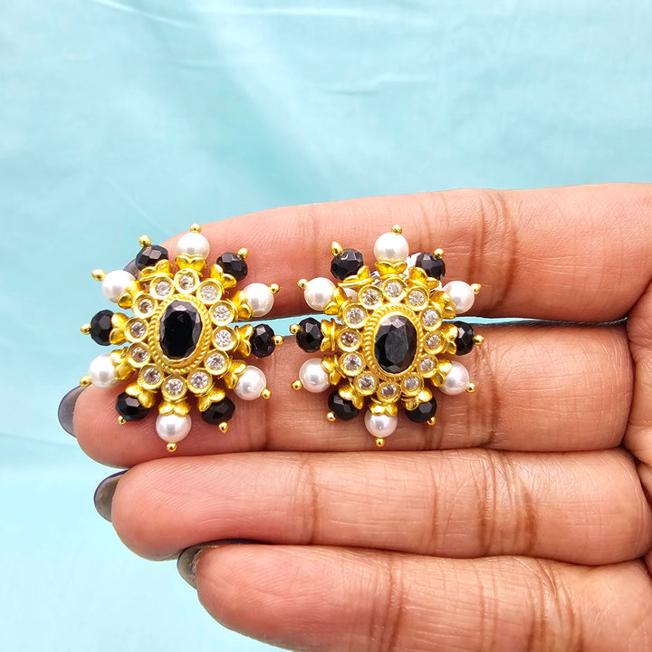 Silver Black Studs