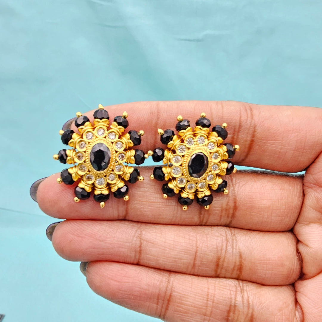 Silver Black Studs