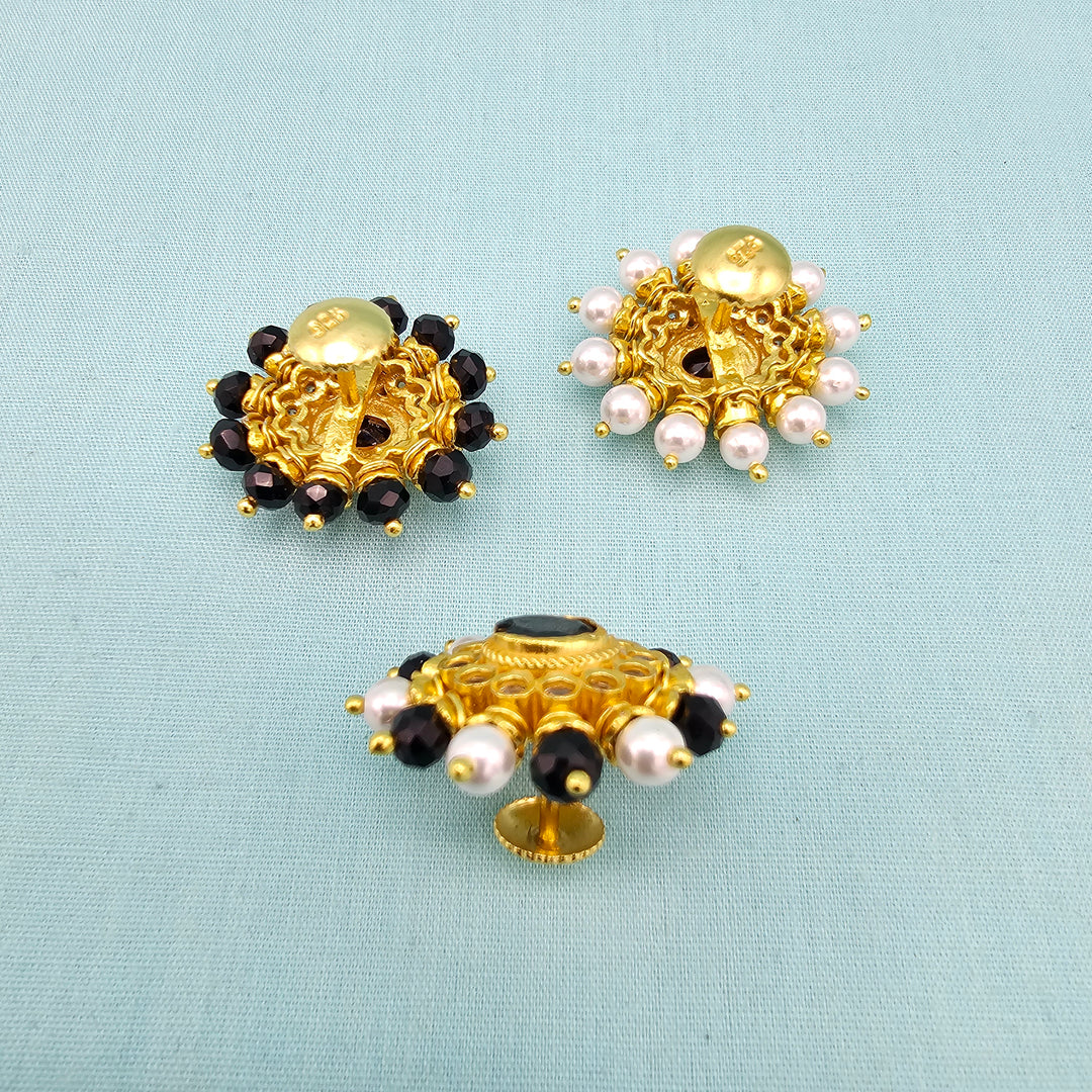 Silver Black Studs