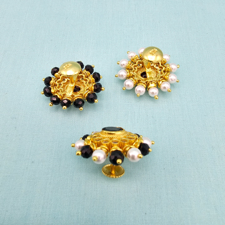 Silver Black Studs