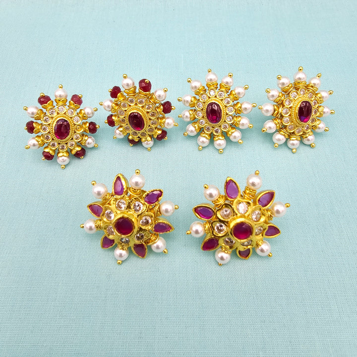 Silver Ruby Studs