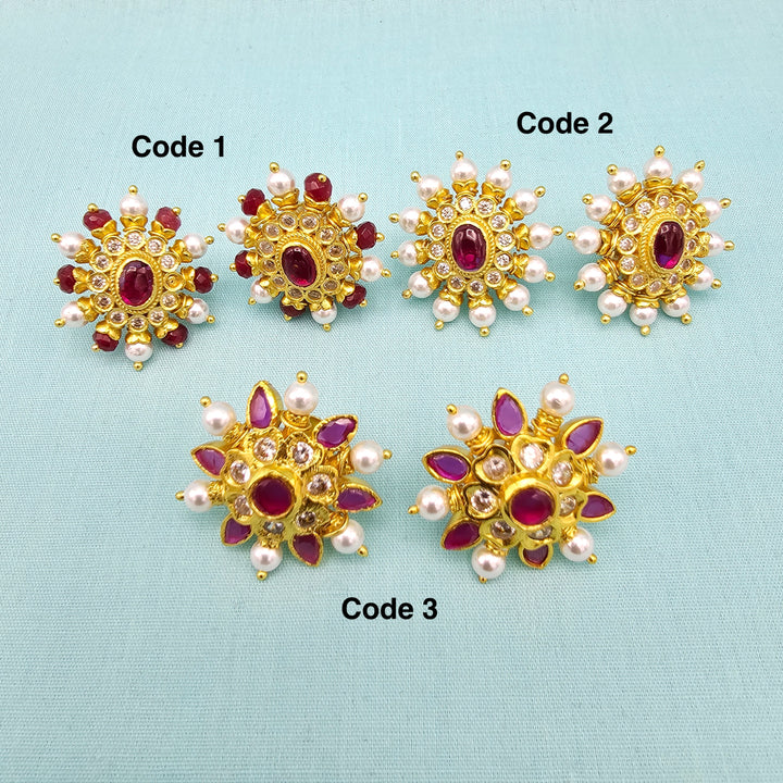 Silver Ruby Studs