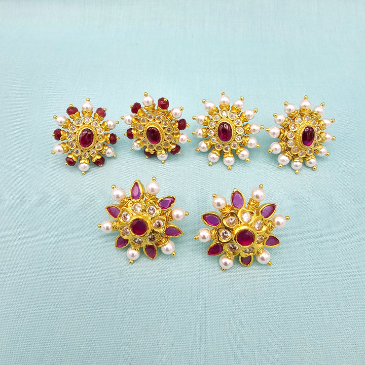 Silver Ruby Studs