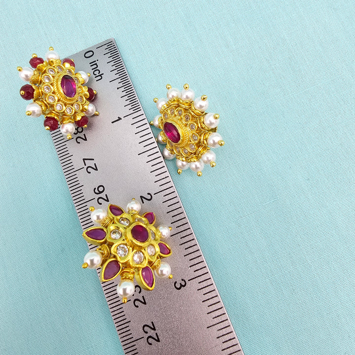 Silver Ruby Studs