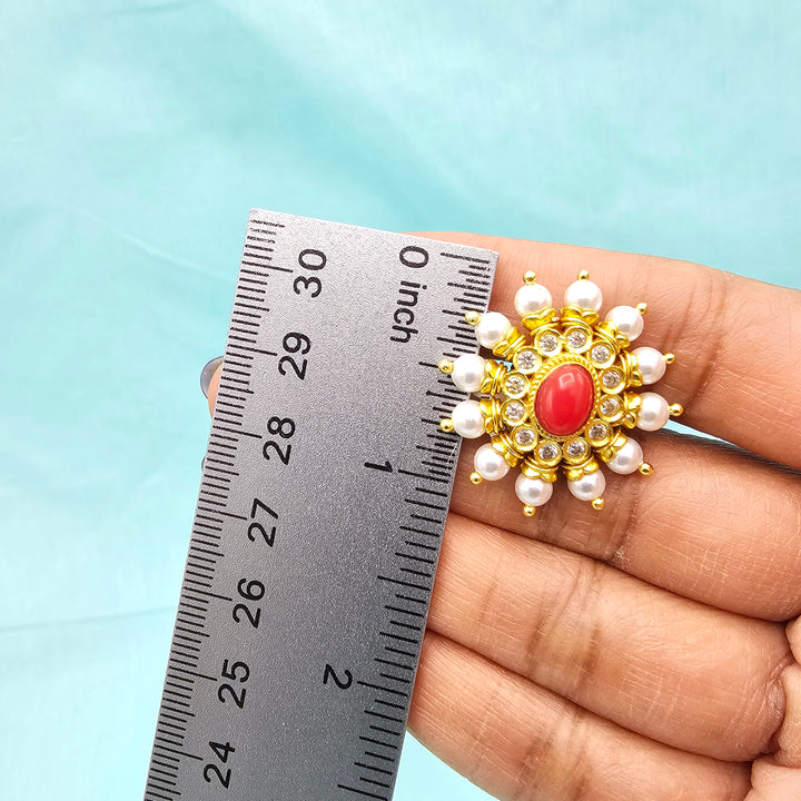 Silver Coral Studs