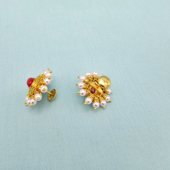 Silver Coral Studs