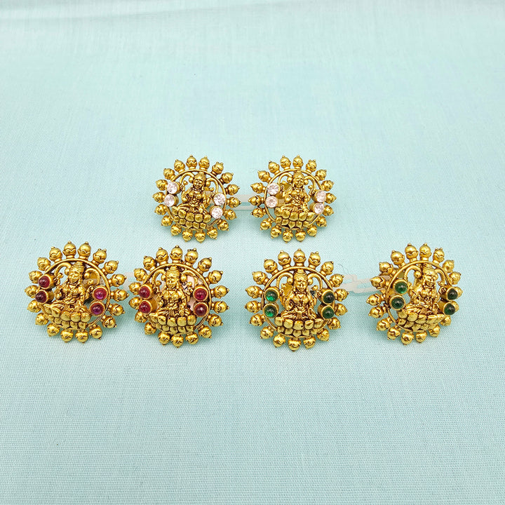 Silver CZ Nakshi Studs