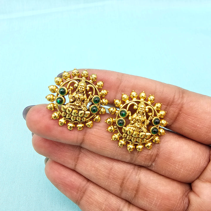 Silver CZ Nakshi Studs