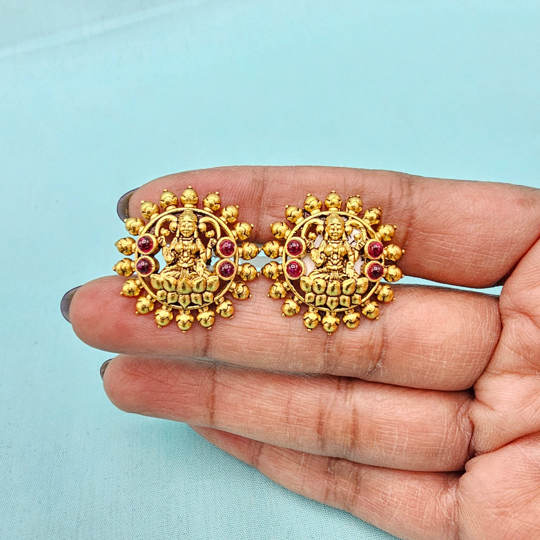 Silver CZ Nakshi Studs