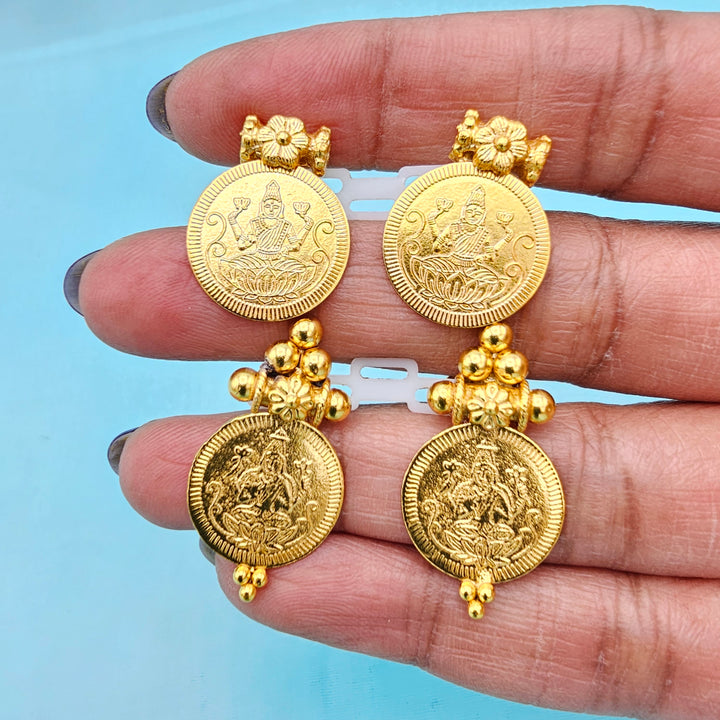 Silver Lakshmi Studs