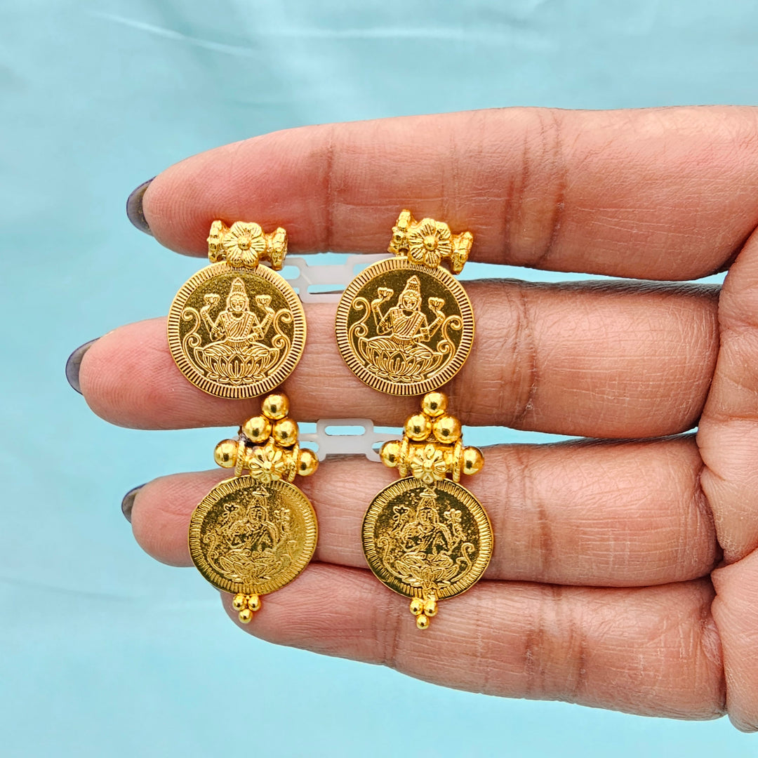Silver Lakshmi Studs