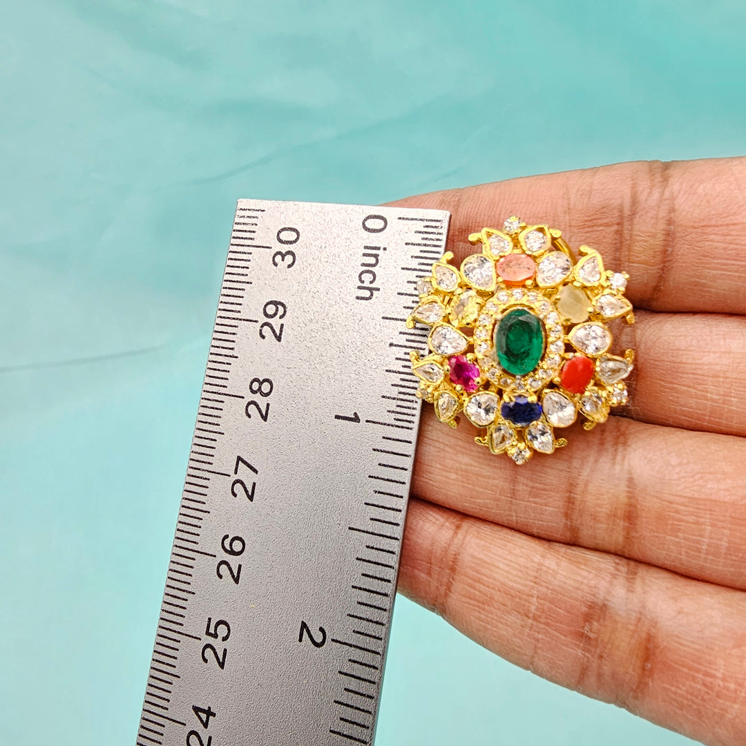 Moissanite Navrathna Studs