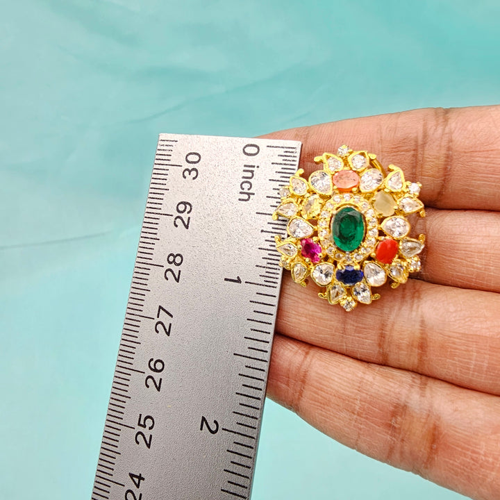 Moissanite Navrathna Studs