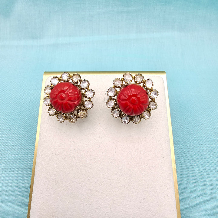 Victorian Coral Studs