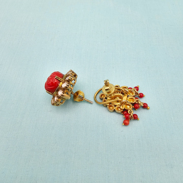 Victorian Coral Studs