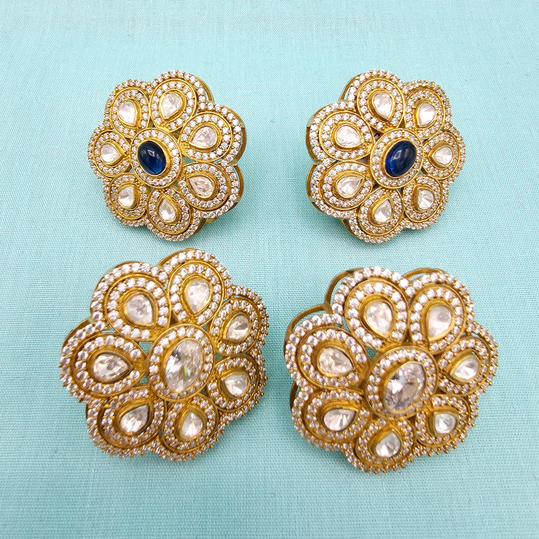 Silver Moissanite Studs