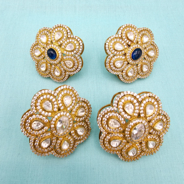 Silver Moissanite Studs