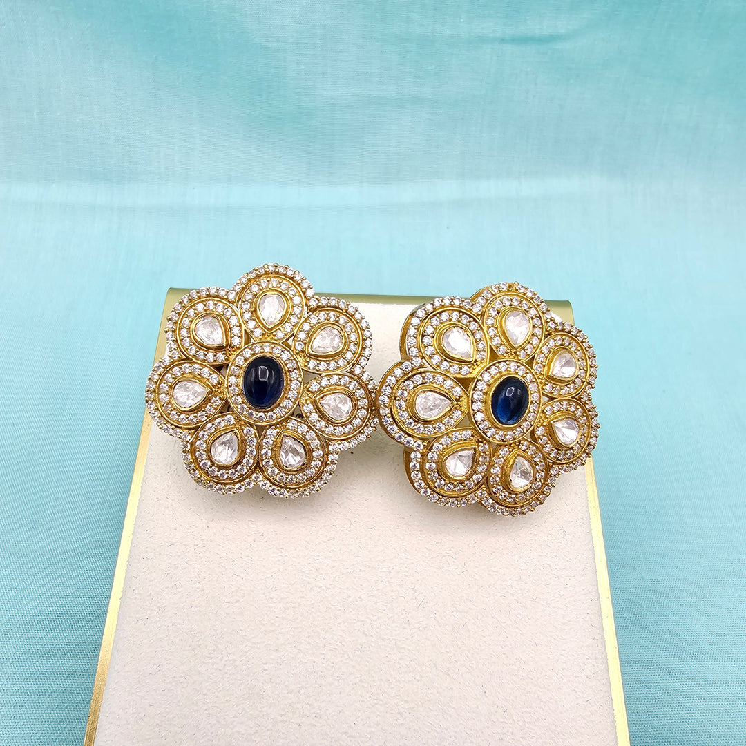Silver Moissanite Studs