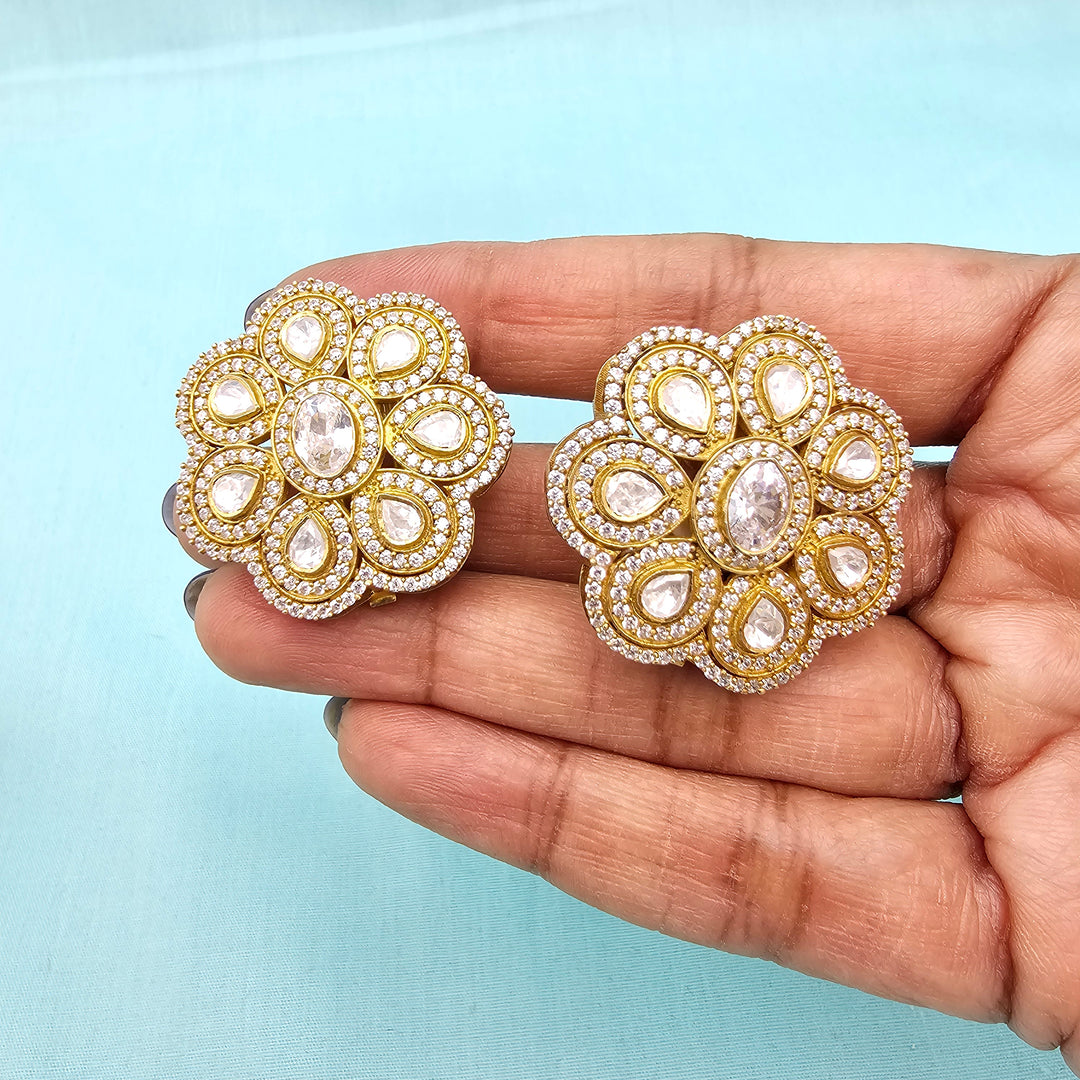 Silver Moissanite Studs