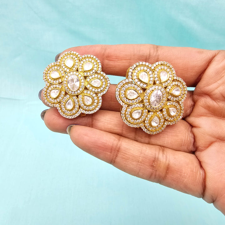 Silver Moissanite Studs