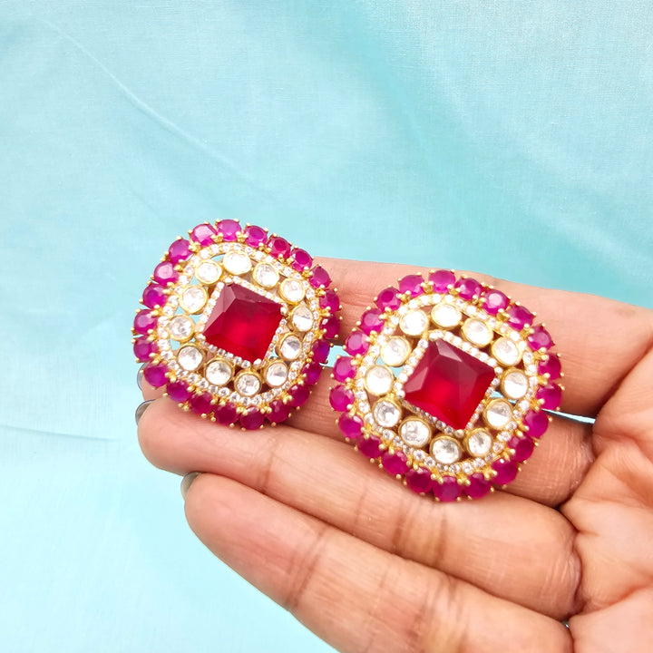 Silver Moissanite Studs