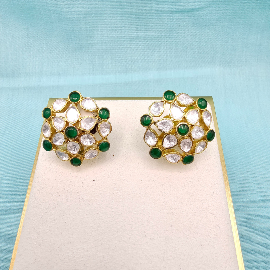 Green Moissanite Studs
