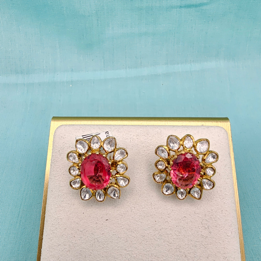 Pink Sapphire Studs