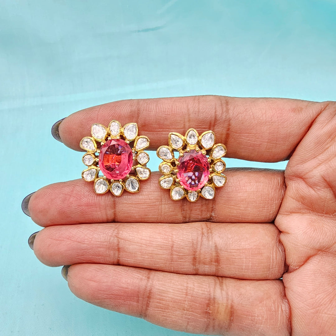 Pink Sapphire Studs