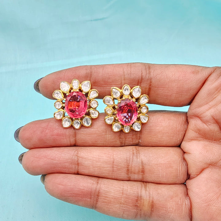 Pink Sapphire Studs