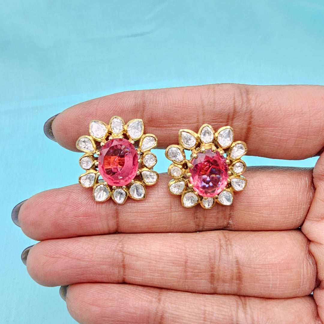 Pink Sapphire Studs