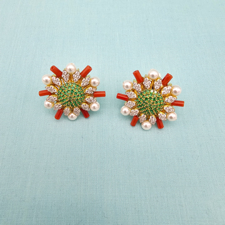 Designer Coral Studs