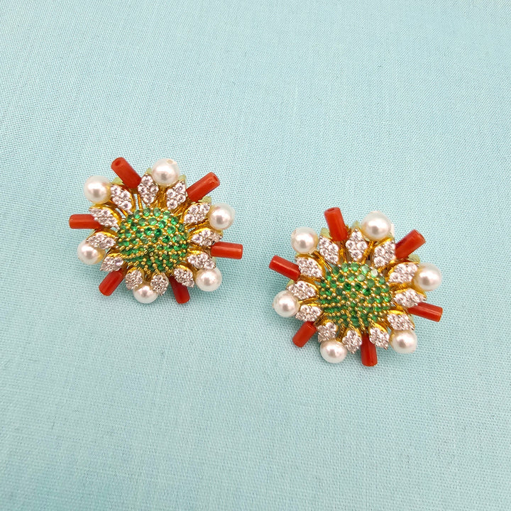 Designer Coral Studs