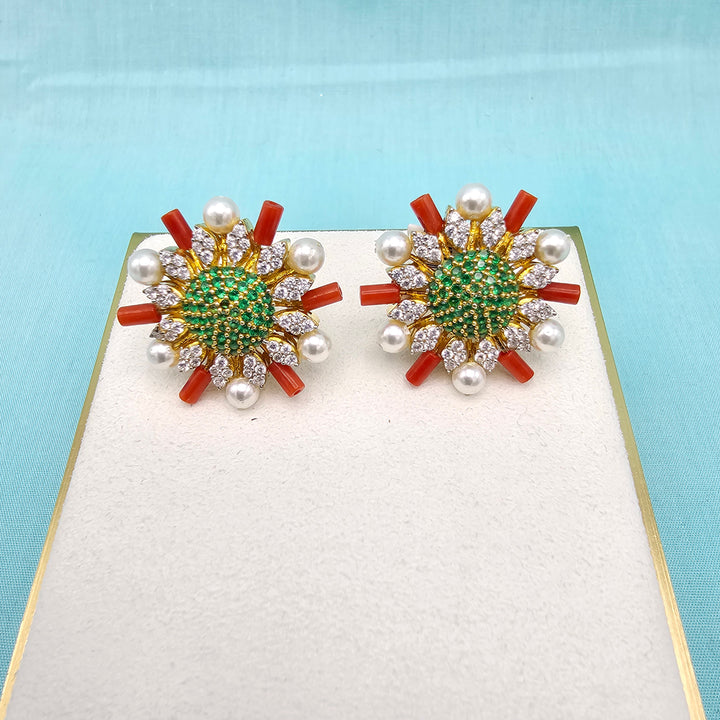 Designer Coral Studs