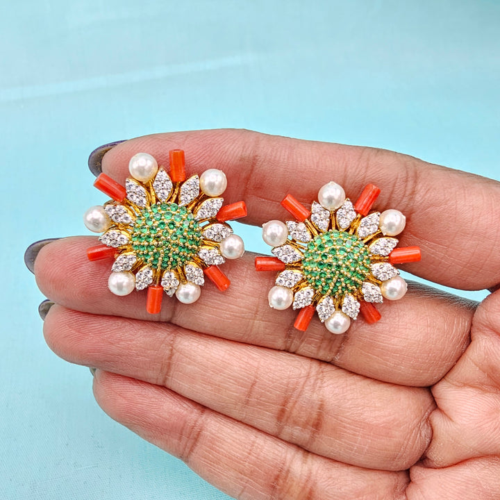 Designer Coral Studs