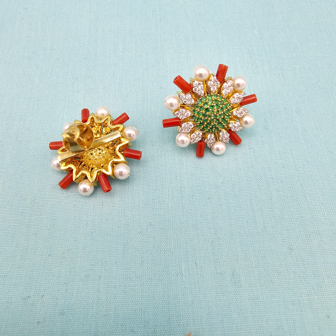 Designer Coral Studs