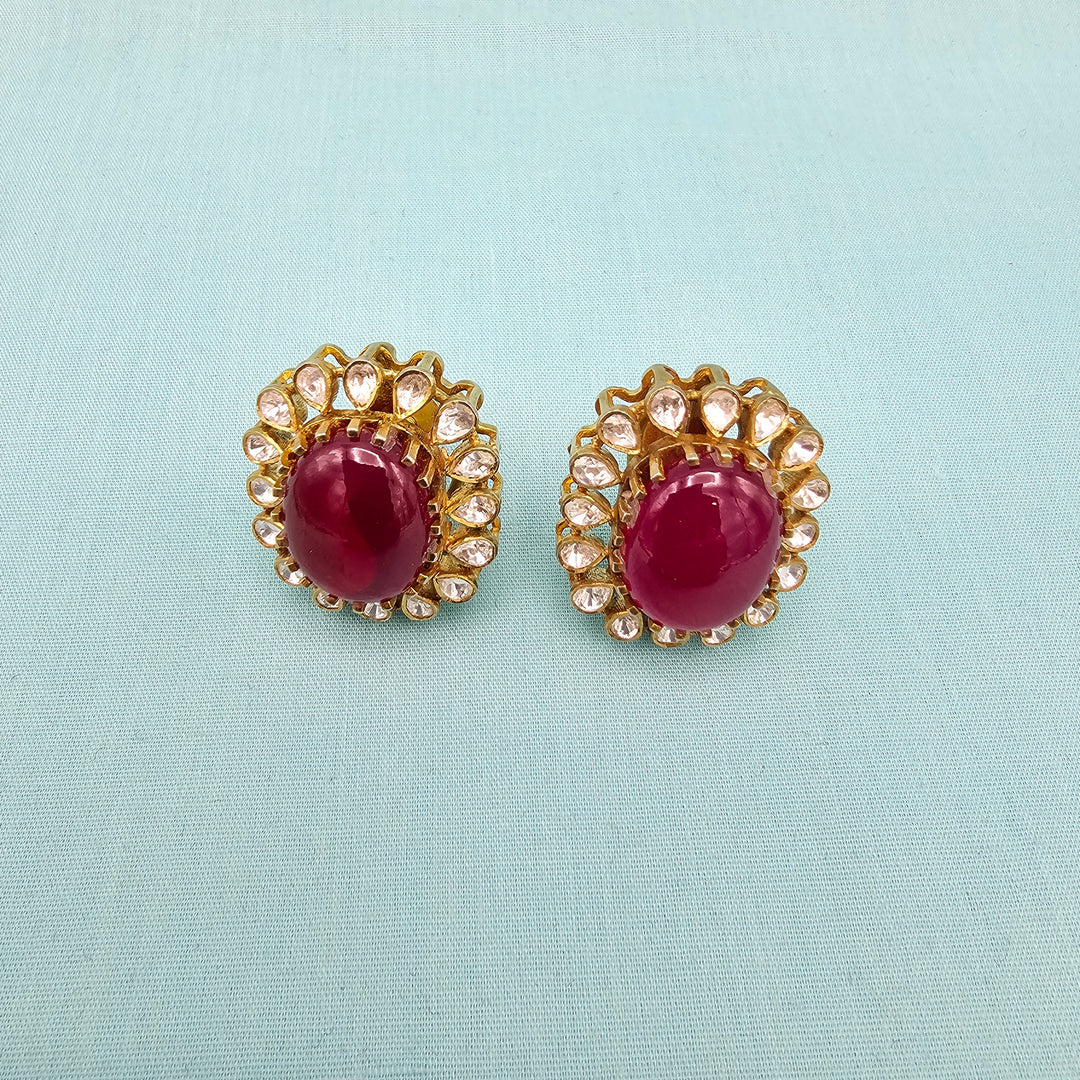 Silver Moissanite Studs
