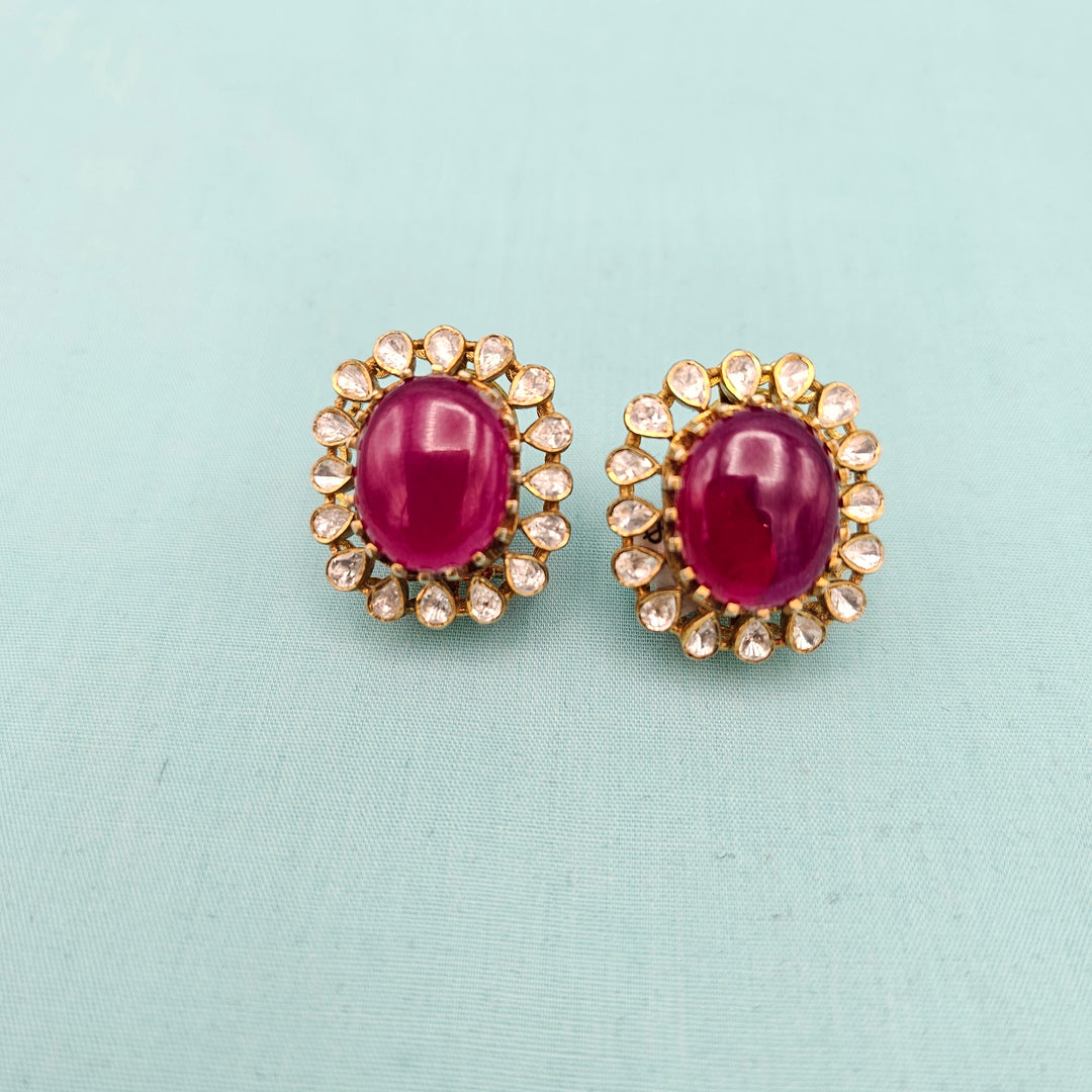 Silver Moissanite Studs