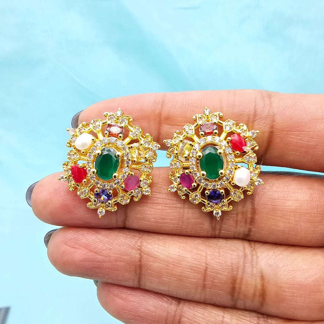 CZ Navratna Studs
