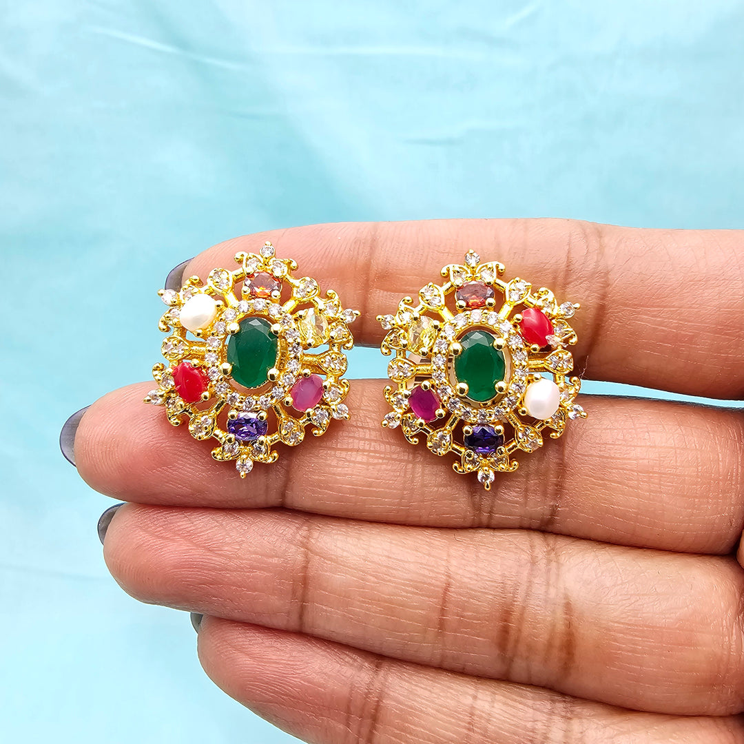 CZ Navratna Studs
