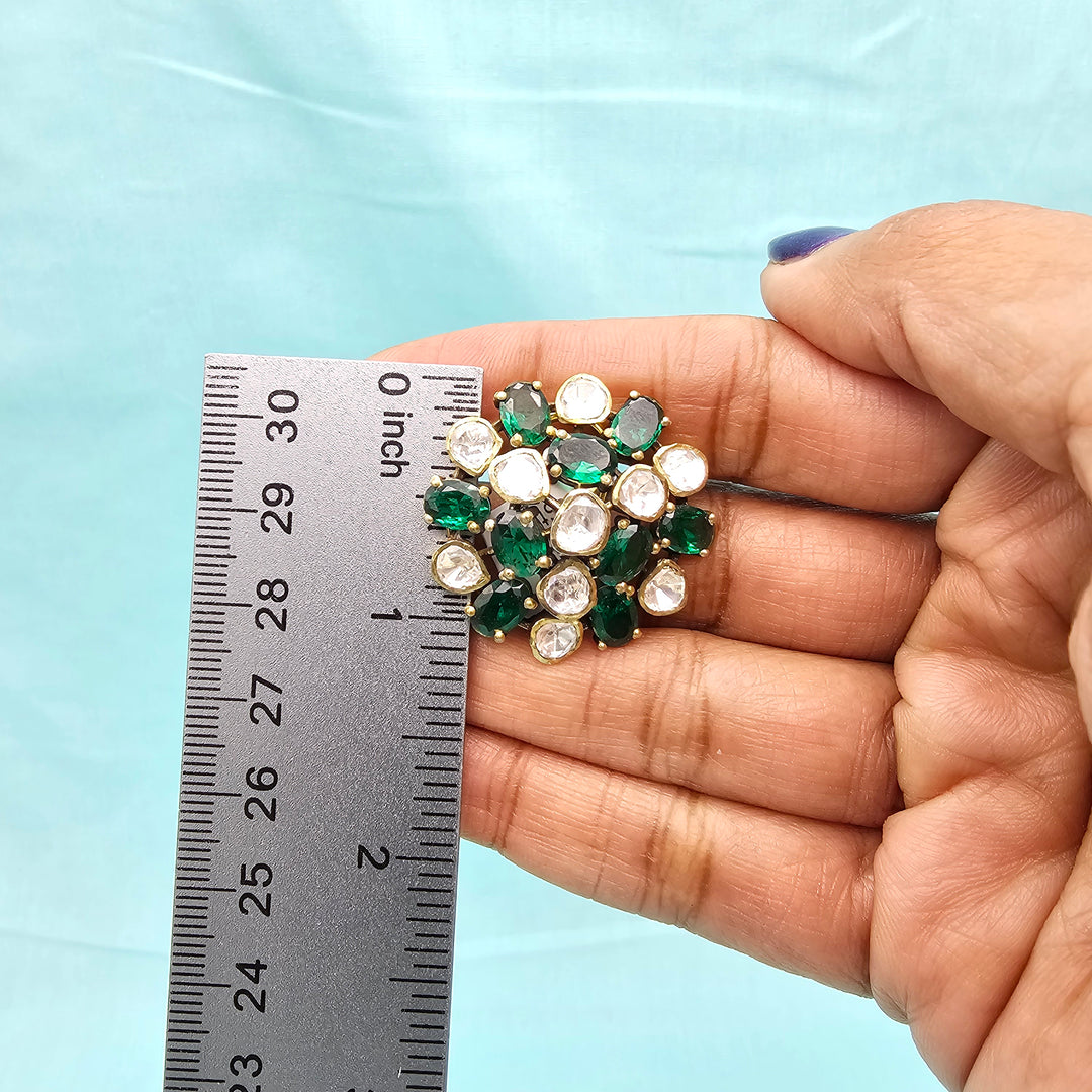 Emerald Moissanite Studs