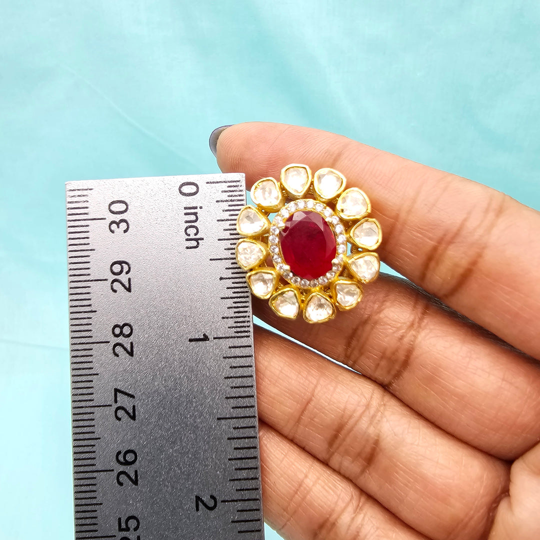 Ruby Moissanite Studs