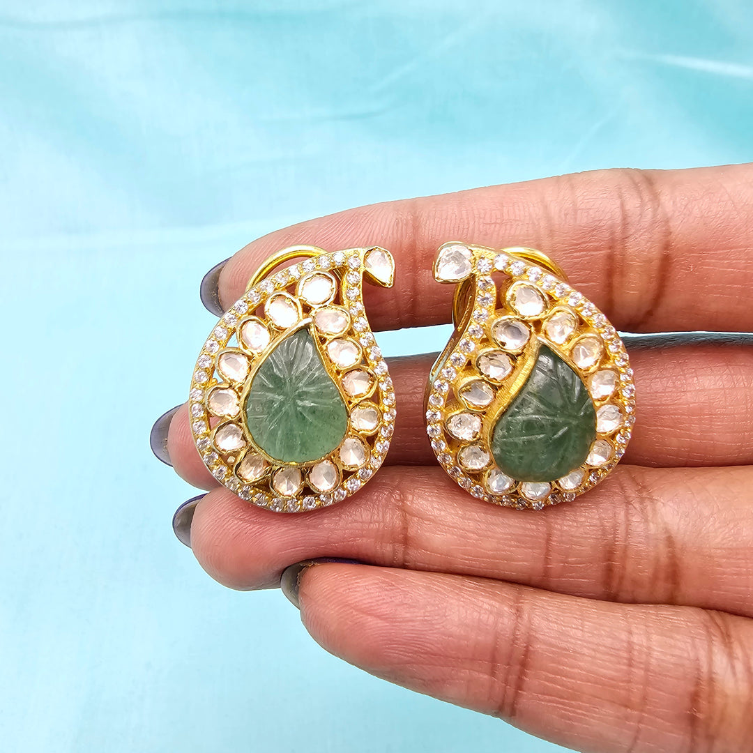 Mango Moissanite Studs
