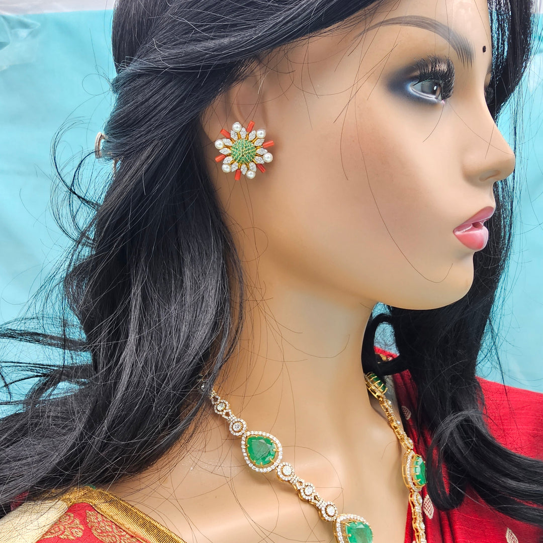 Designer Coral Studs