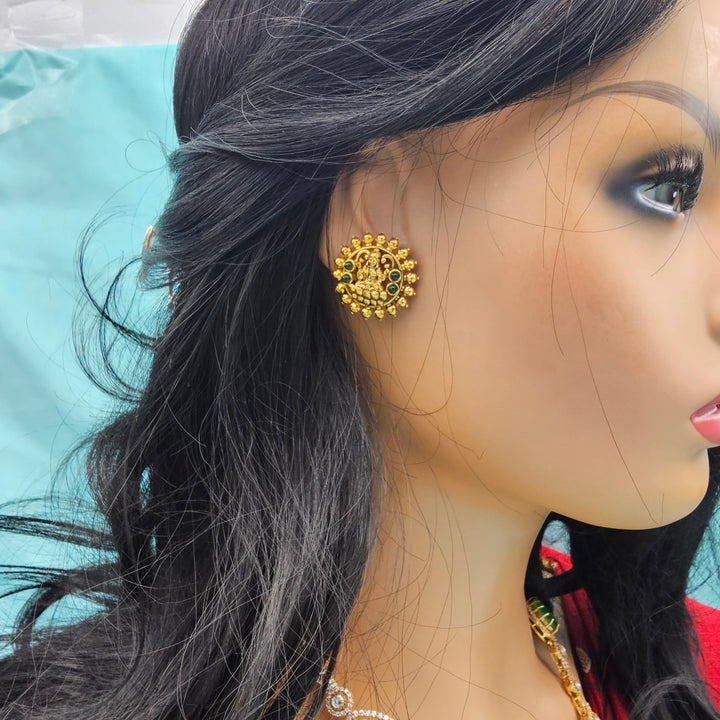 Silver CZ Nakshi Studs
