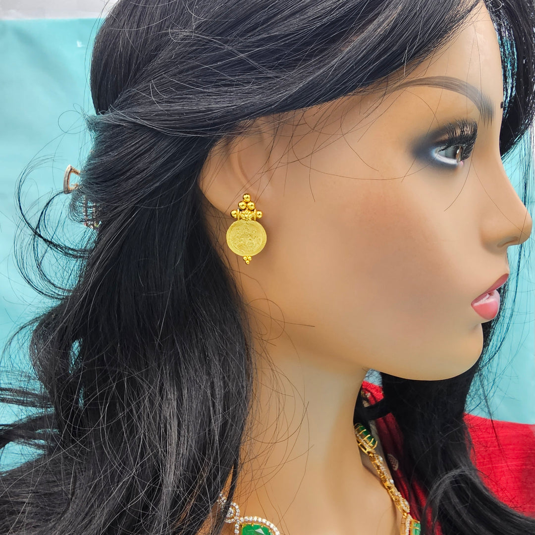 Silver Lakshmi Studs