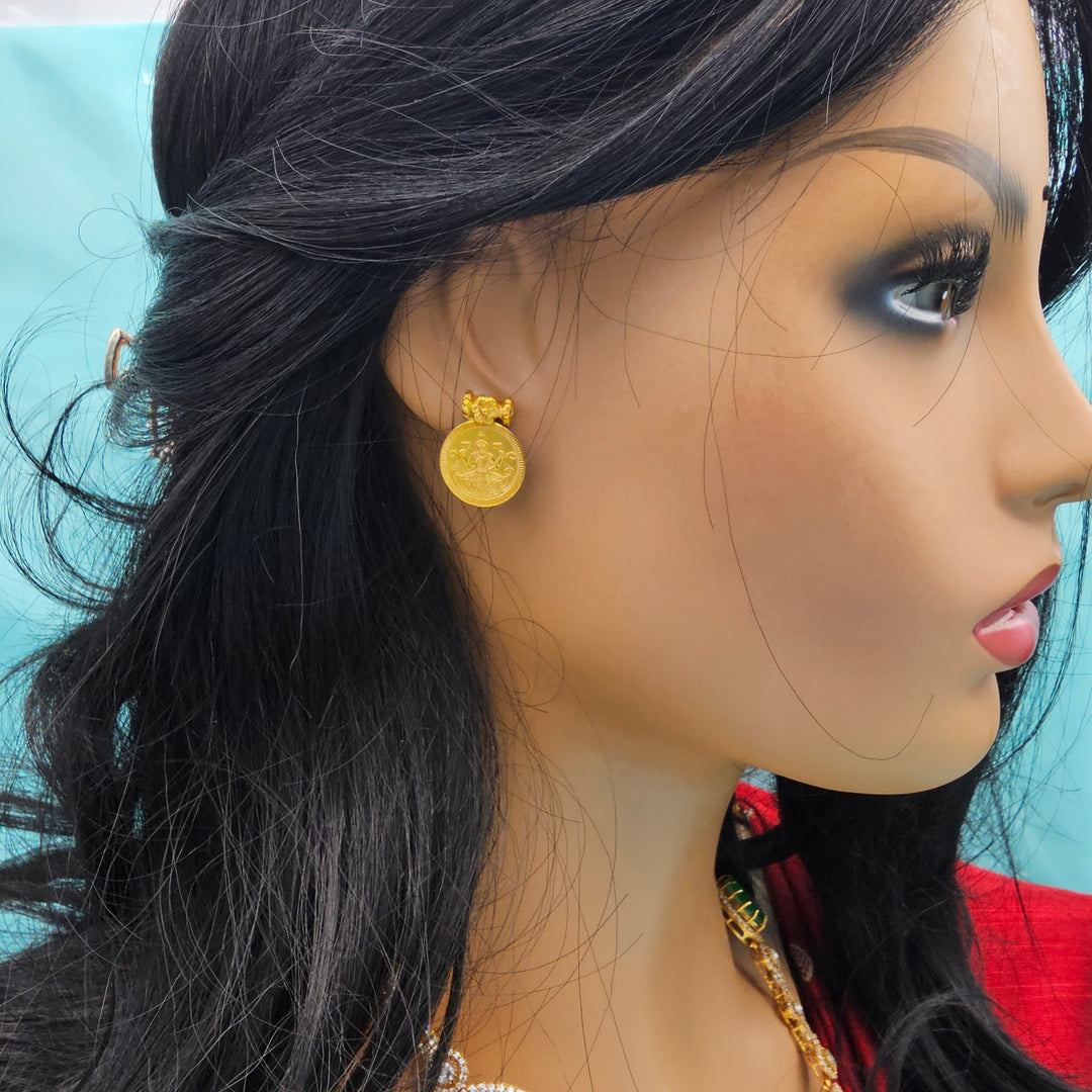 Silver Lakshmi Studs