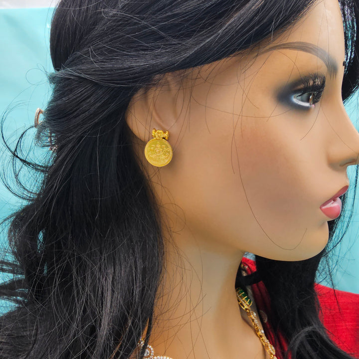 Silver Lakshmi Studs