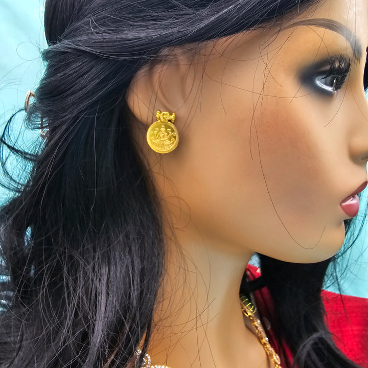 Silver Lakshmi Studs
