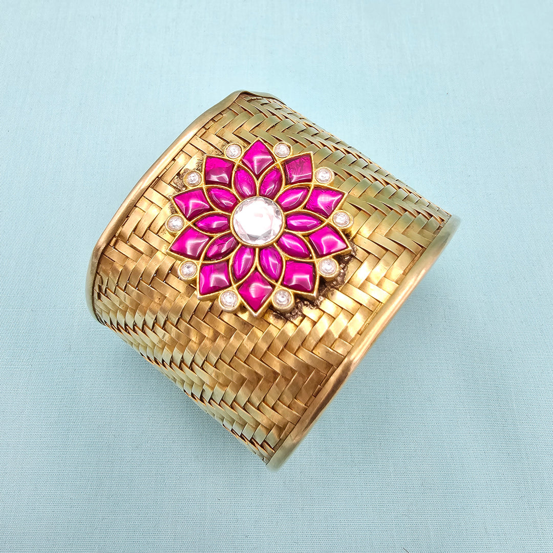 Silver Kundan Bracelet